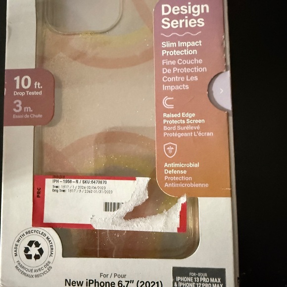 Design Series Slim Impact Phone Case - Pink/Peach Gradient - Picture 3 of 3